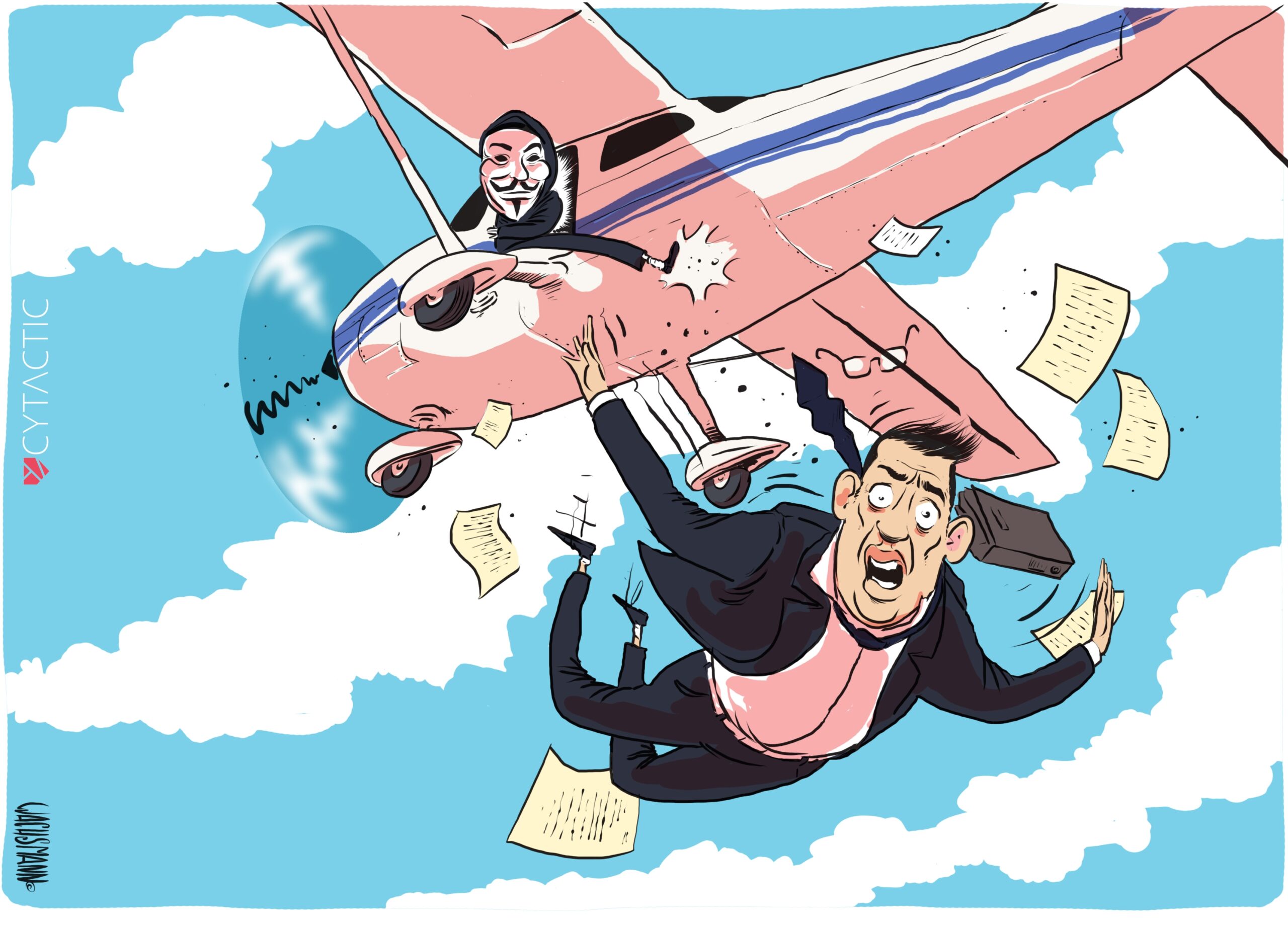 Hit the cyber crisis ground running. Illustration by Yonatan Wachsmann for Cytactic