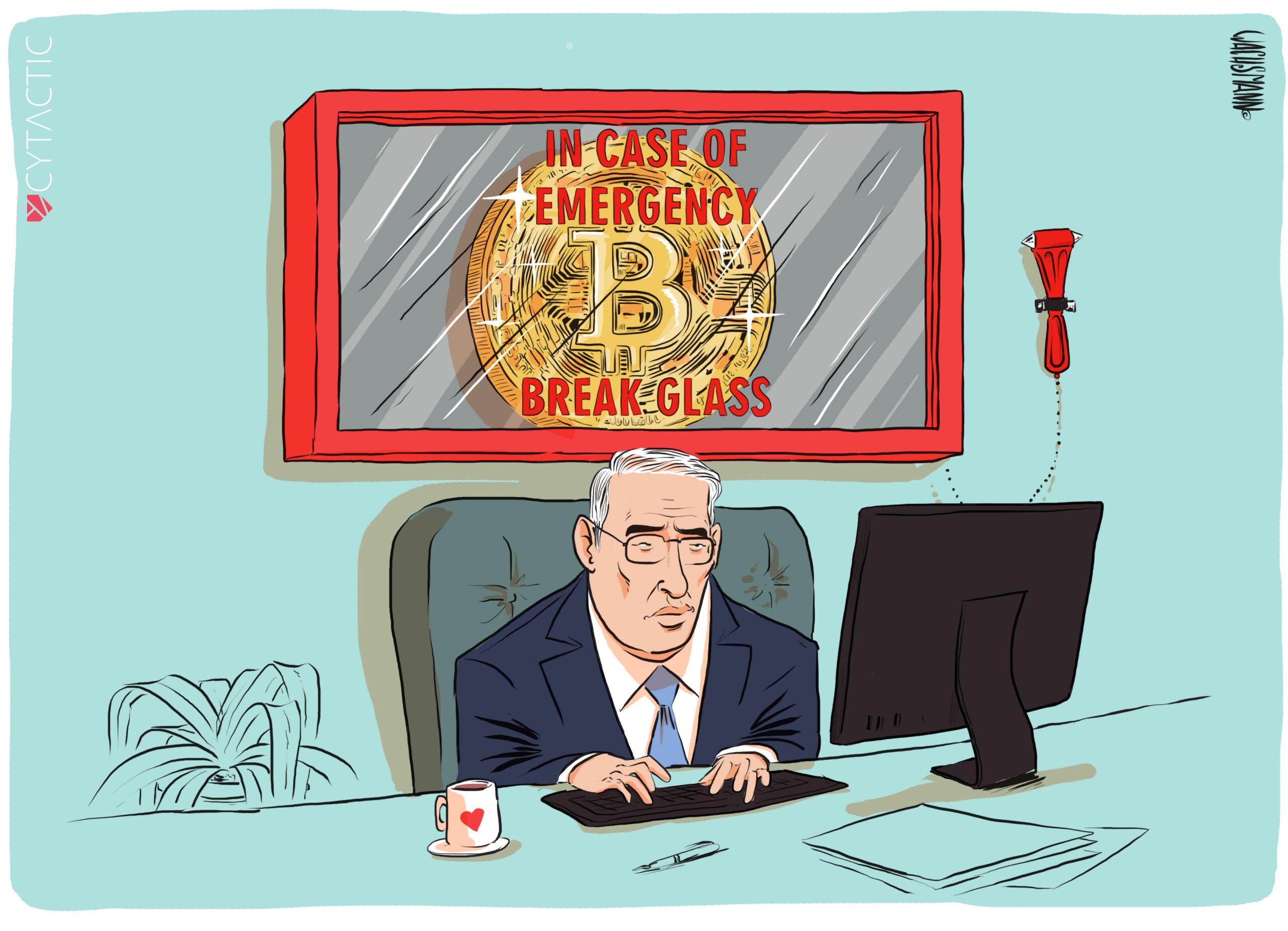 [} Hackers love ransom in cryptocurrency. Don’t get caught empty pocketed. Keep your crypto-wallet full for a rainy day. Illustration by Yonatan Wachsmann for Cytactic