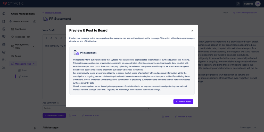 Cytactic Messaging Hub